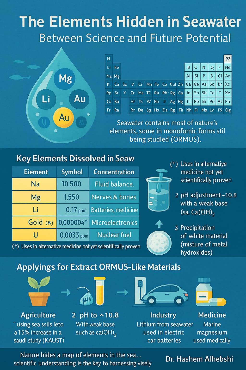 ذهب مخفي في قطرة بحر، معادن الحياة بين الطب والتقنية