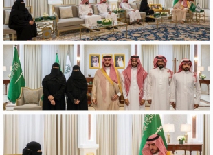 أمير الجوف يستقبل في مكتبه رئيس نادي  برايل فاين آرت 